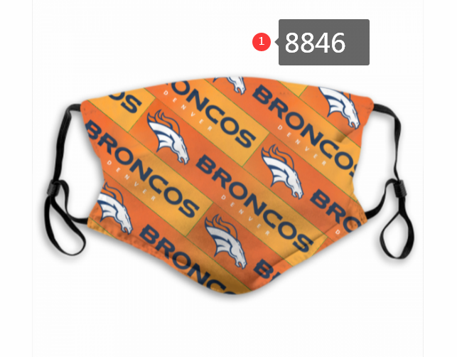 Denver Broncos  #2 Dust mask with filter->nfl dust mask->Sports Accessory